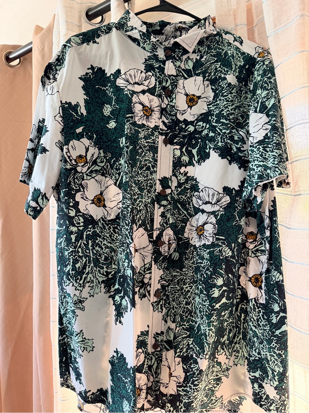 David Shepherd Hawaii Men's Green Floral Shirt - XL